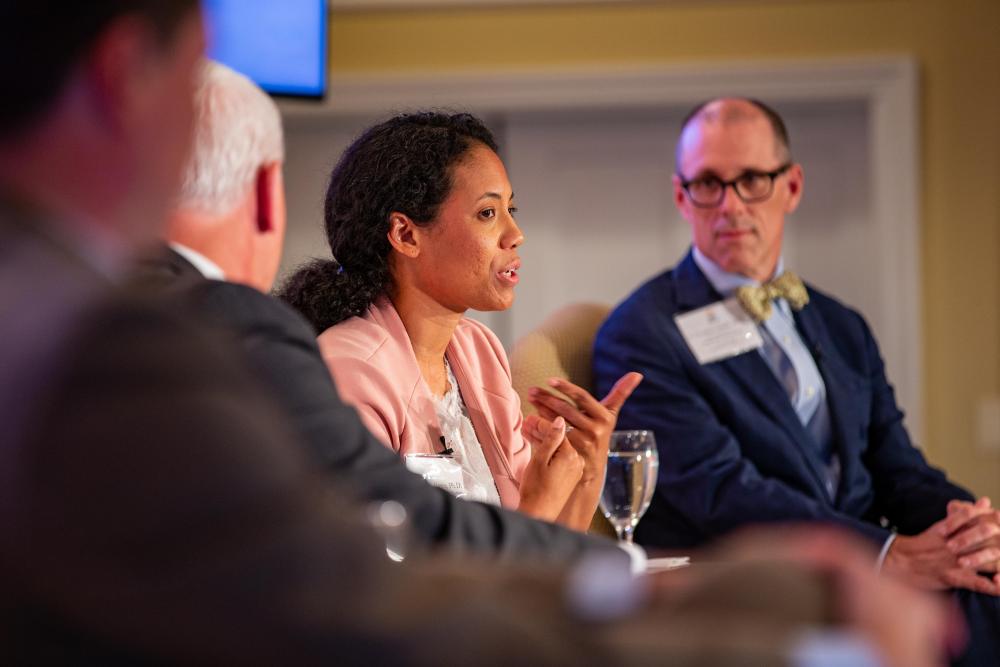 panelist presenting at MCV Foundation Discovery Series
