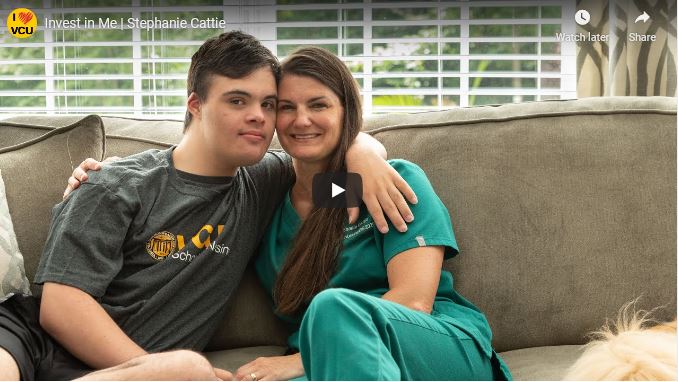 Stephanie Cattie and her son.