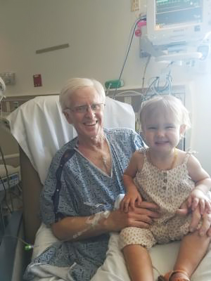 Visits from Ed Prestemon’s granddaughter, Parker, played a valuable role in his recovery. Photo courtesy of the Prestemons.