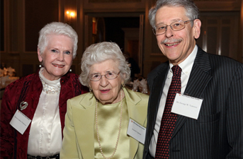 Mrs. Sharon Larkins-Pederson, Mrs. Jeanette Lipman and Dr. George W. Vetrovec gather at the 2013 Pauley Heart Center Consortium.