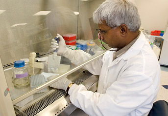 Doctor in a lab