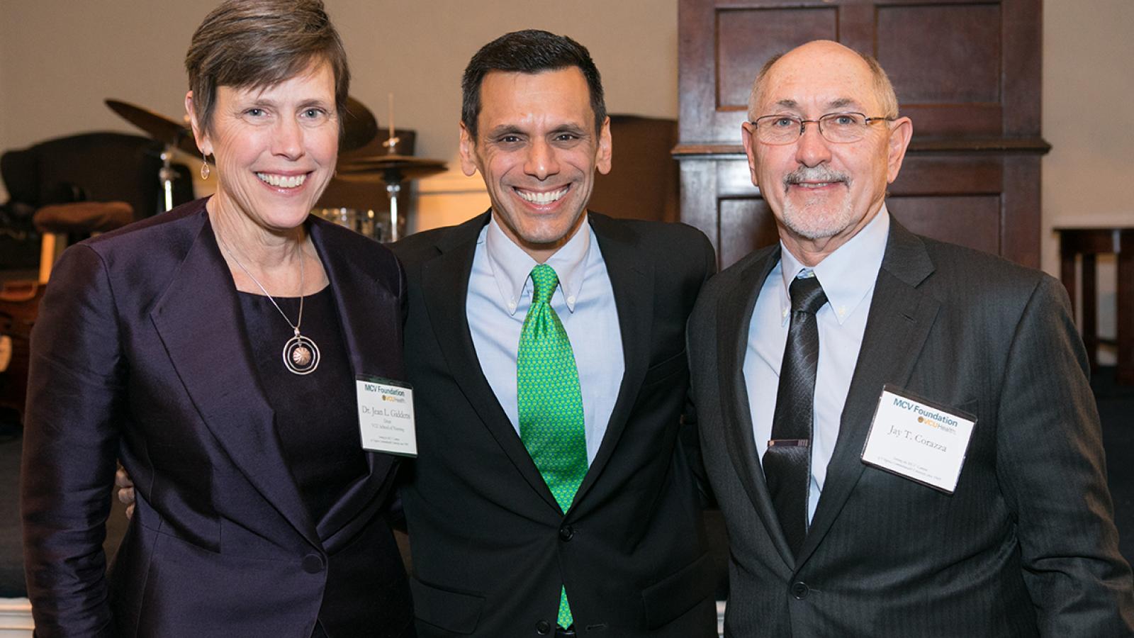 Speakers Dean Jean Giddens, President Michael Rao and Jay Corazza