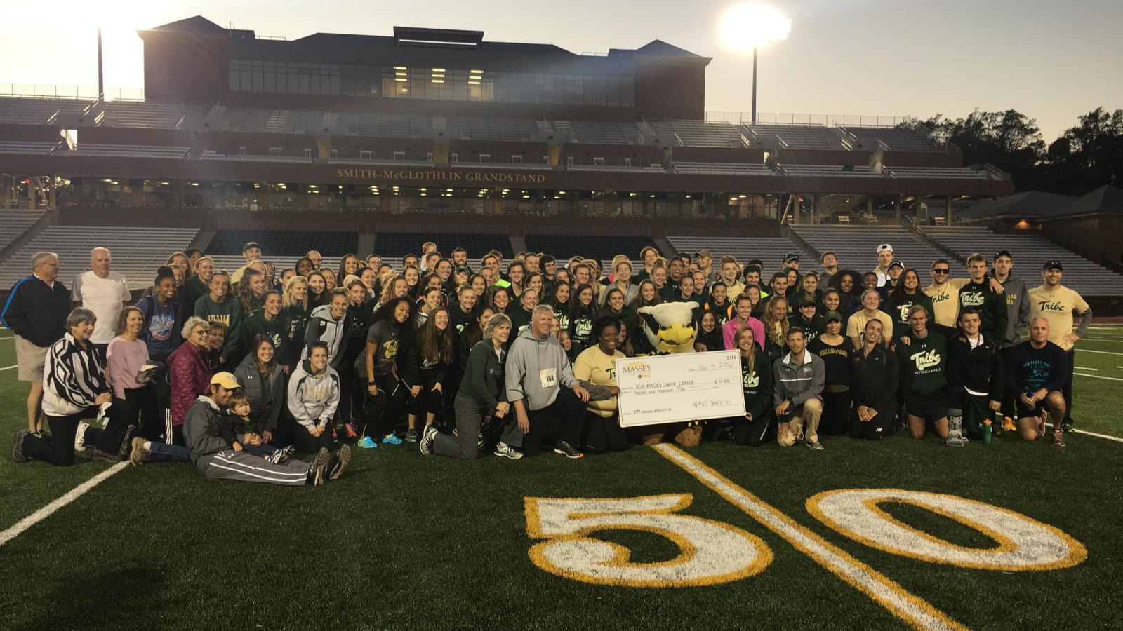 Participants of the at the 2016 Massey Cancer Center 5K with Charles and Ginny Crone.