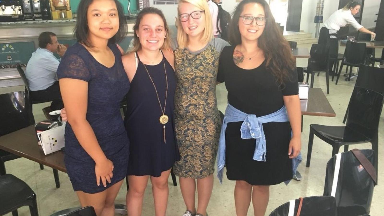 School of Nursing students (L to R) Amy Heng, Kaitlin Boyden, Erin Dymon and Staci Fraley in Cordoba, Spain.