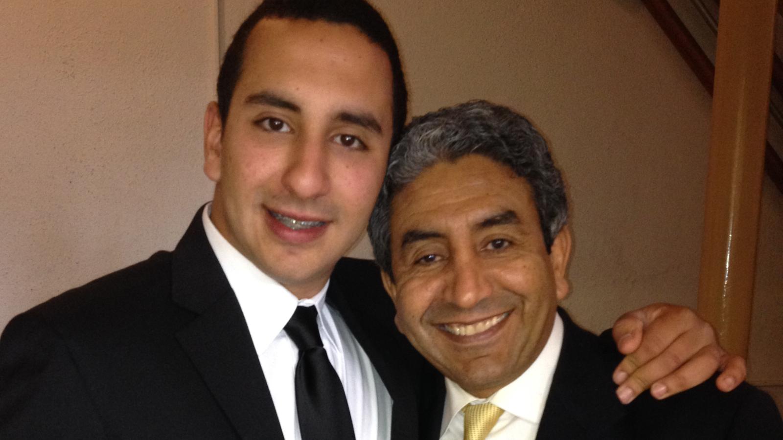Adam Abubaker with his father Dr. Omar Abubaker