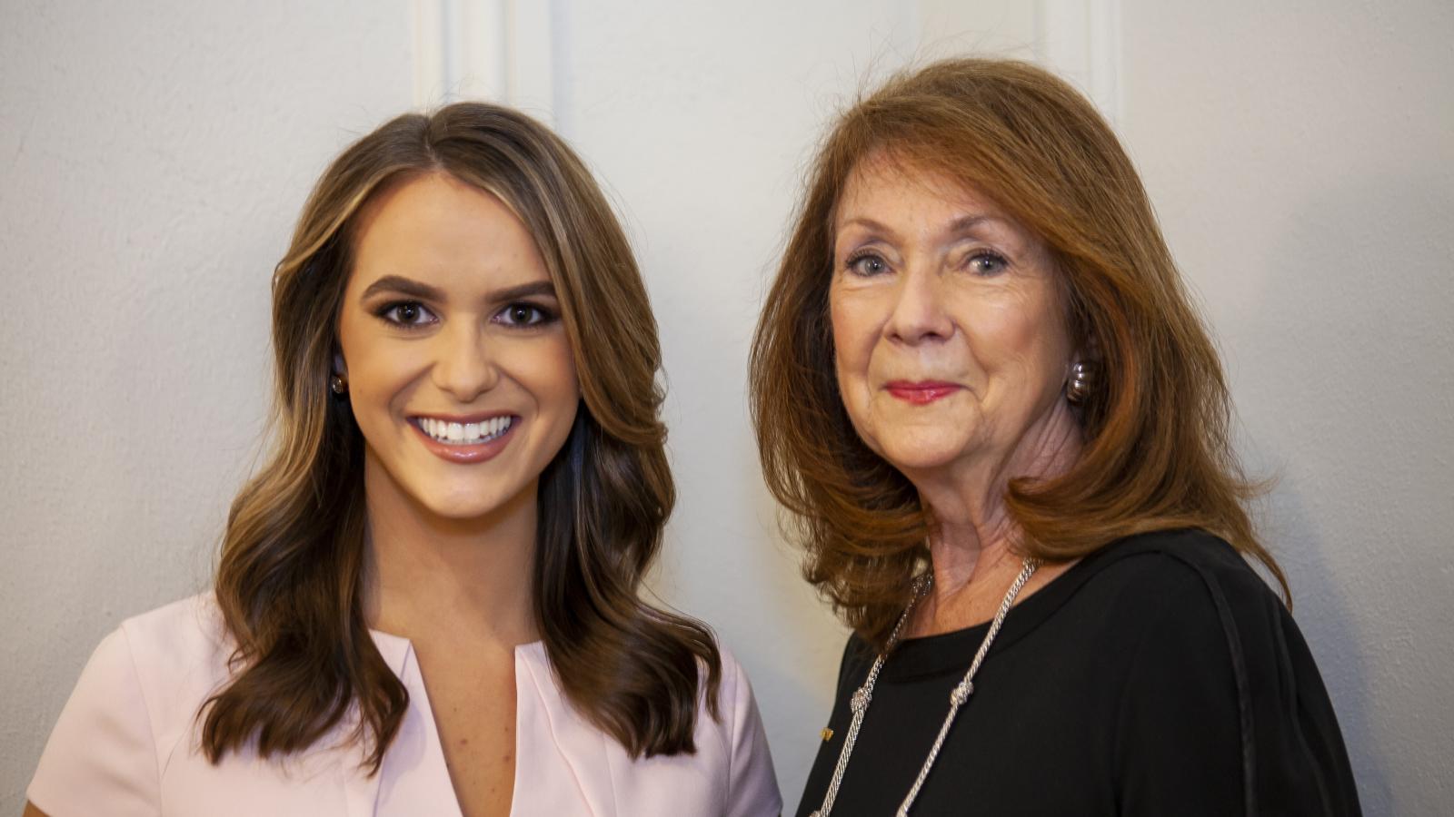 Speakers Camille Schrier, Pharm.D. 2024, and Judi Forehand Starkey, an MCV Foundation trustee